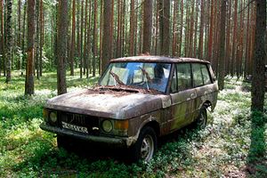 Редкий Range Rover с советскими номерами нашли посреди леса