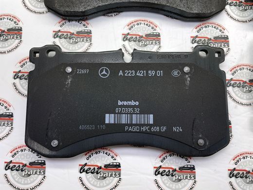A0004211602, A 000 421 16 02 Колодки гальмівні передні S 63 AMG кераміка PHEV Mercedes M177 / S W223