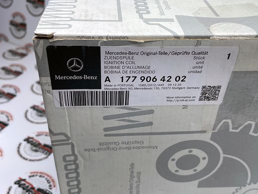 A1779064202, A 177 906 42 02 Котушка запалювання Mercedes M176 / M177 / M178 / GLE W167 / C167 / GLS X167 / AMG-GT R190 / X290 / C W205 / E W213 / S C217 / W222 / W223 / GLC X253 / G W463