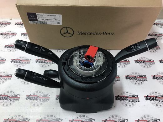 A16690090079051, A 166 900 90 07 9051 Переключатель подрулевой черный в сборе Mercedes ML/GLE W166 / GL/GLS X166