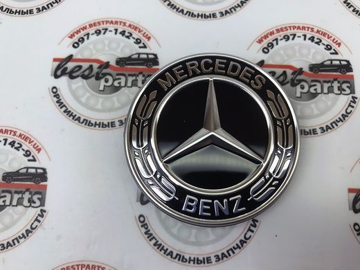 A0008172605, A 000 817 26 05 Значок на капот чорний Mercedes ML / GLE W166 / W167 / C292 / GL / GLS X166 / X167 / A W177 / B W242 / GLA X247 / GLC X253 / G W463