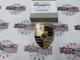 95855960102, 958 559 601 02 Значок капота Porsche Cayenne 958/9YA / Panamera 970 / Macan 95B/95B-2 / Taycan 9J1