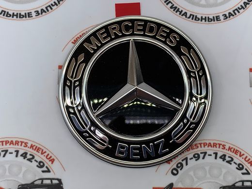 A4478175800, A 447 817 58 00 Емблема "Mercedes" на капот чорна Mercedes V W447/W448