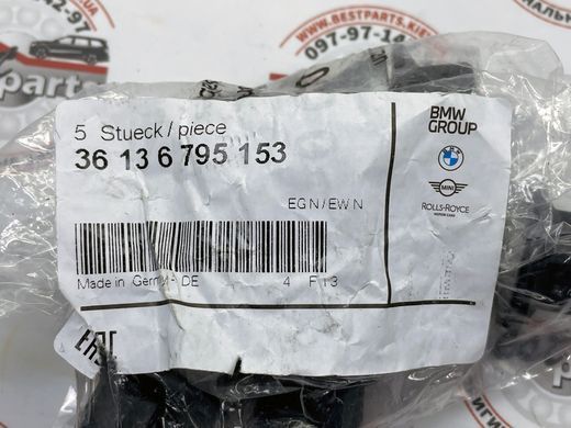 36136795153, 36 13 6 795 153 Болт колесный черный M14x1.25 BMW 7 G70 / X5 G05/F95 / X6 G06/F96 / X7 G07 / i I20
