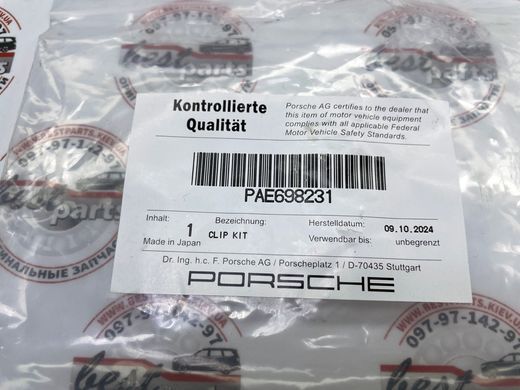 PAE698231, PAE 698 231 Комплект пружин переднего тормозного суппорта Porsche Cayenne 9YA/9YA-2 / Panamera 971-2 / Taycan 9J1