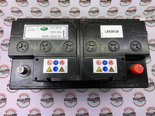 LR038128 Акумуляторна батарея (АКБ) 12V 80AH 800A Range Rover Sport L320 / Evoque L538 / Land Rover Discovery 3/4 L319 / Freelander 2 L359