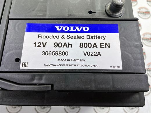 30659800 Акумуляторна батарея (АКБ) 90Ah 800a Volvo XC90 (-14) / XC70 (-07) / V70 (-08) / S80 (-06) / S60 (-09)