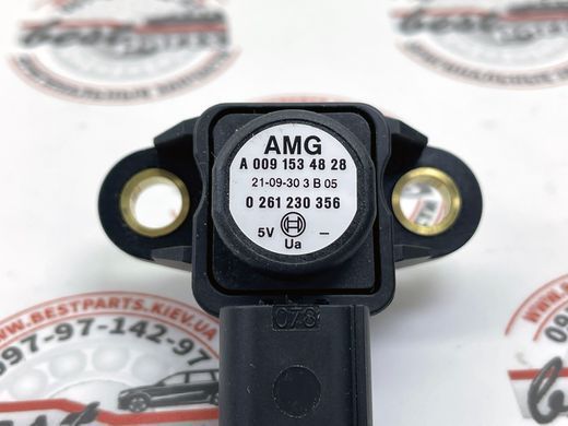 A0091534828, A 009 153 48 28 Датчик тиску повітря на впускному колекторі Mercedes M133 / M176 / M177 / M178 / AMG-GT R190/X290/C192 / A W176 / C W205 / CLA C117 / E W213 / G W463/W465 / GLE W167/C167 / GLS X167 / GLA X156 / GLC X253 / S C217/W222/W223