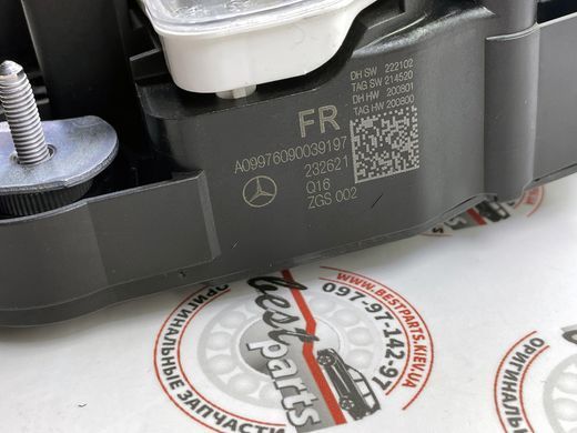 A09976090039197, A 099 760 90 03 9197 Ручка передней правой двери наружная в сборе, с подсветкой и Keyless-Go, окрашена "Obsidian Black" Mercedes AMG-GT R190 / S W223 / SL R232 / EQE X294/V295 / EQS X296/V297
