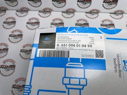 A651094010499, A 651 094 01 04 99 Фильтр воздушный CDI Mercedes ML/GLE W166 / SLK R172 / C W204 / GLK X204 / E C207/W212 / CLS C218