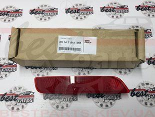 63147847591, 63 14 7 847 591 Отражатель на заднем бампере левый (M Technic) BMW X5 F15